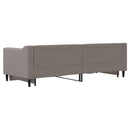 daybed med udtræk 80x200 cm stof gråbrun