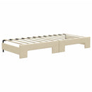 daybed med udtræk 80x200 cm stof cremefarvet