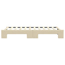daybed med udtræk 80x200 cm stof cremefarvet