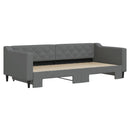 daybed med udtræk 90x200 cm stof mørkegrå