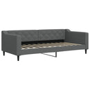 daybed med udtræk 90x200 cm stof mørkegrå