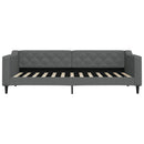 daybed med udtræk 90x200 cm stof mørkegrå