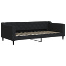 daybed med udtræk 90x200 cm stof sort