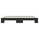daybed med udtræk 90x200 cm stof sort