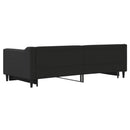 daybed med udtræk 90x200 cm stof sort