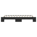 daybed med udtræk 100x200 cm stof sort
