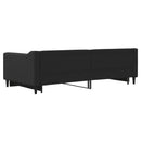 daybed med udtræk 100x200 cm stof sort