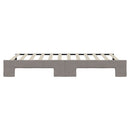 daybed med udtræk 100x200 cm stof gråbrun