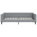 daybed med udtræk 90x190 cm stof lysegrå