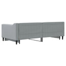 daybed med udtræk 90x190 cm stof lysegrå
