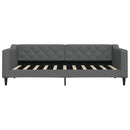 daybed med udtræk 90x190 cm stof mørkegrå