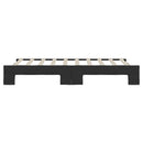 daybed med udtræk 90x190 cm stof sort