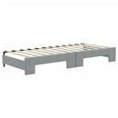 daybed med udtræk og madras 80x200 cm stof lysegrå