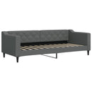daybed med udtræk og madras 80x200 cm stof mørkegrå