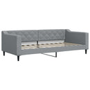 daybed med udtræk og madras 90x200 cm stof lysegrå