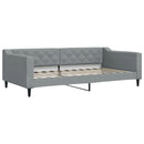 daybed med udtræk og madras 100x200 cm stof lysegrå