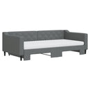 daybed med udtræk og madras 100x200 cm stof mørkegrå