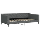daybed med udtræk og madras 100x200 cm stof mørkegrå