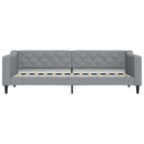 daybed med udtræk og skuffer 80x200 cm stof lysegrå
