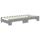 daybed med udtræk og skuffer 80x200 cm stof lysegrå
