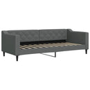 daybed med udtræk og skuffer 80x200 cm stof mørkegrå