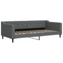 daybed med udtræk og skuffer 90x200 cm stof mørkegrå