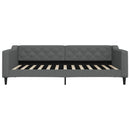 daybed med udtræk og skuffer 100x200 cm stof mørkegrå