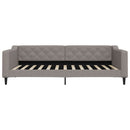 daybed med udtræk og skuffer 100x200 cm stof gråbrun