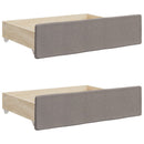 daybed med udtræk og skuffer 100x200 cm stof gråbrun