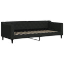 daybed med udtræk og skuffer 80x200 cm stof sort