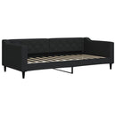 daybed med udtræk og skuffer 80x200 cm stof sort