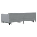 daybed med udtræk 100x190 cm stof lysegrå