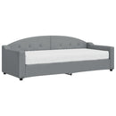 daybed med madras 80x200 cm stof lysegrå