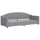 daybed med madras 80x200 cm stof lysegrå