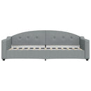 daybed med madras 80x200 cm stof lysegrå