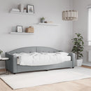 daybed med madras 80x200 cm stof lysegrå