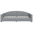 daybed med madras 90x200 cm stof lysegrå