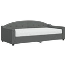 daybed med madras 90x200 cm stof mørkegrå