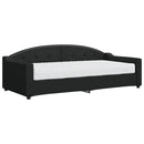daybed med madras 90x200 cm stof sort