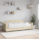 daybed med madras 90x200 cm stof cremefarvet