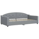 daybed med madras 100x200 cm stof lysegrå