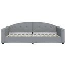 daybed med madras 100x200 cm stof lysegrå