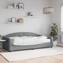 daybed med madras 100x200 cm stof lysegrå