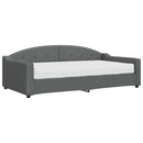 daybed med madras 100x200 cm stof mørkegrå