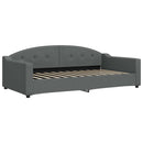 daybed med madras 100x200 cm stof mørkegrå