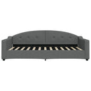 daybed med madras 100x200 cm stof mørkegrå