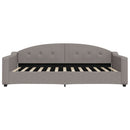 daybed med madras 100x200 cm stof gråbrun