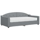 daybed med madras 90x190 cm stof lysegrå