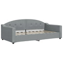 daybed med madras 90x190 cm stof lysegrå