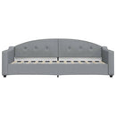 daybed med udtræk 80x200 cm stof lysegrå